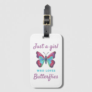 Bara en tjej som kärlek Butterflies Bagagebricka