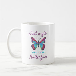 Bara en tjej som kärlek Butterflies Kaffemugg