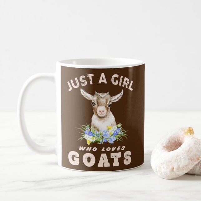 Bara en tjej som kärlek får söt vattenfärgsget  kaffemugg (Med munk)