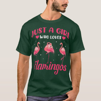 Bara en tjej som kärlek flamingos t shirt