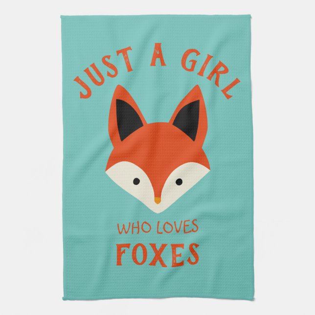 Bara en tjej som kärlek Foxes Kökshandduk (Vertikal)