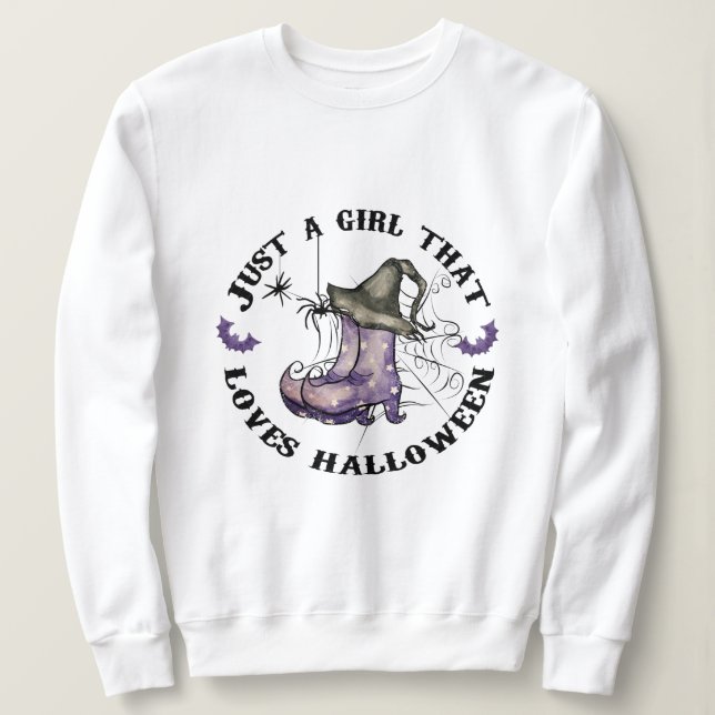 Bara en tjej som kärlek halloween t shirt (Design framsida)