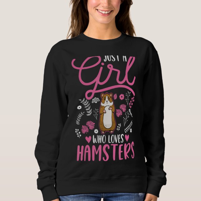 Bara en tjej som kärlek Hamsters Girl T Shirt (Framsida)