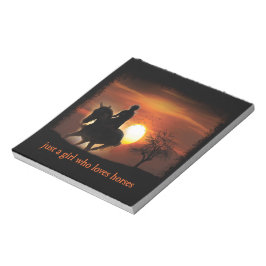 Bara en tjej som kärlek hästar anteckningsblock