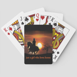 Bara en tjej som kärlek hästar casinokort