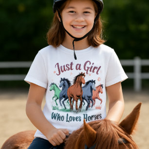 Bara en tjej som kärlek hästar t shirt