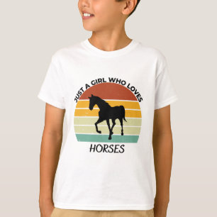 Bara en tjej som kärlek hästar t shirt