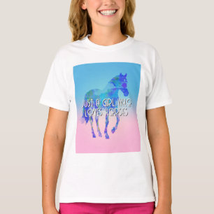 Bara en tjej som kärlek hästar T-Shirt