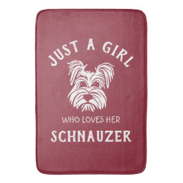 Bara en tjej som kärlek henne Schnauzer Badrumsmatta