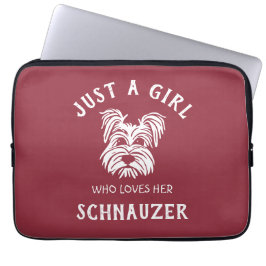 Bara en tjej som kärlek henne Schnauzer Laptop Fodral