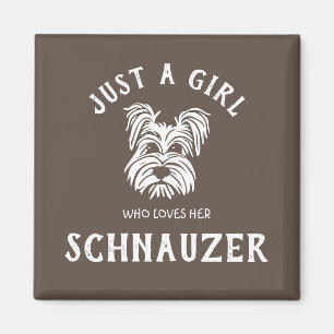 Bara en tjej som kärlek henne Schnauzer Magnet