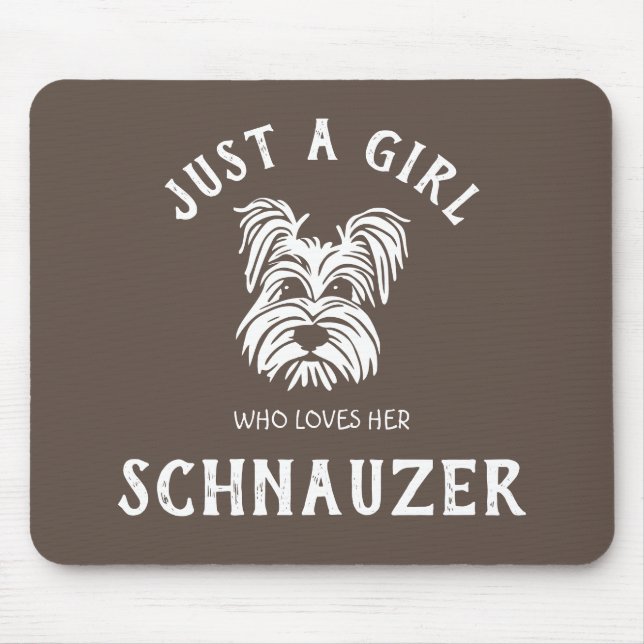 Bara en tjej som kärlek henne Schnauzer Musmatta (Framsidan)