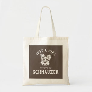 Bara en tjej som kärlek henne Schnauzer Tygkasse