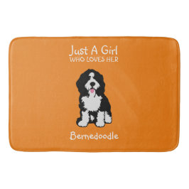 Bara en tjej som kärlek hennes Bernedoodle Badrumsmatta