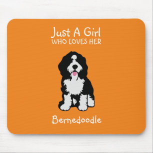 Bara en tjej som kärlek hennes Bernedoodle Musmatta