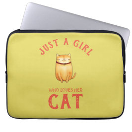 Bara en tjej som kärlek hennes Cat Laptop Fodral