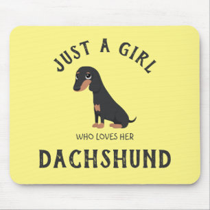 Bara en tjej som kärlek hennes Dachshund Mouse Pad Musmatta