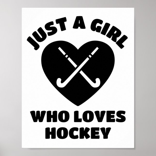 Bara en tjej som kärlek hockey. poster (Framsidan)