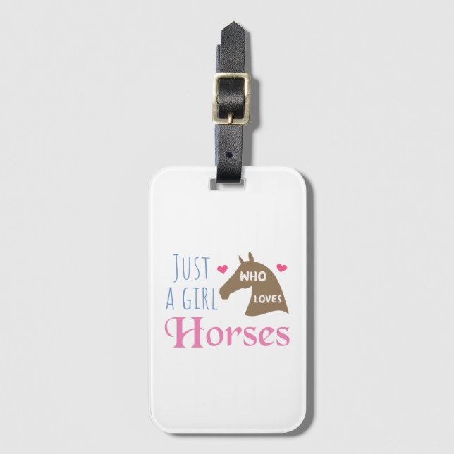 Bara en tjej som kärlek Horses Bagagebricka (Framsida vertikal)