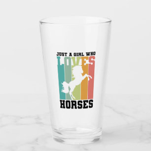 Bara en tjej som kärlek Horses Horse Girl Glaskopp