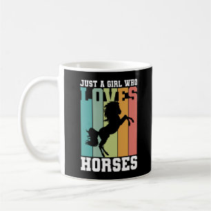 Bara en tjej som kärlek Horses Horse Girl Kaffemugg