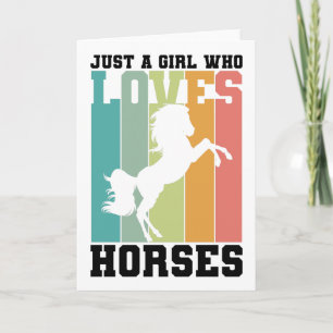 Bara en tjej som kärlek Horses   Horse Girl Kort