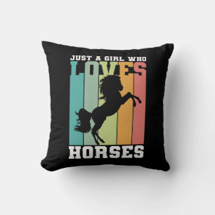 Bara en tjej som kärlek Horses Horse Girl Kudde