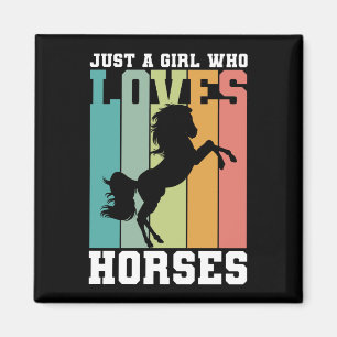 Bara en tjej som kärlek Horses Horse Girl Magnet