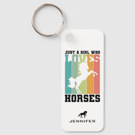 Bara en tjej som kärlek Horses | Horse Girl Nyckelring