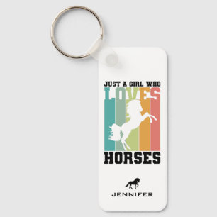 Bara en tjej som kärlek Horses Horse Girl Nyckelring