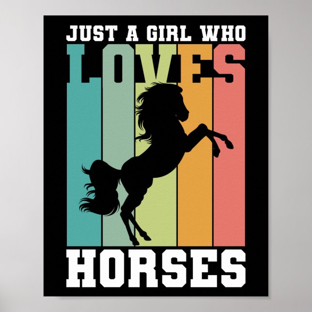 Bara en tjej som kärlek Horses | Horse Girl Poster (Framsidan)