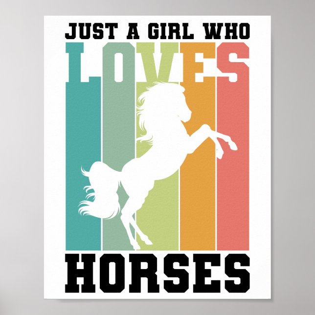 Bara en tjej som kärlek Horses | Horse Girl Poster (Framsidan)
