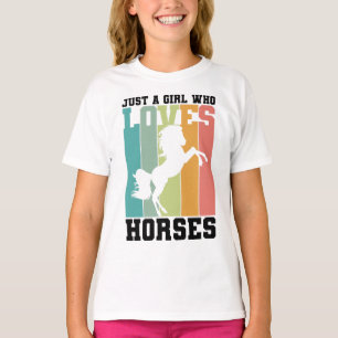 Bara en tjej som kärlek Horses Horse Girl T Shirt
