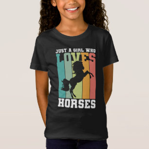 Bara en tjej som kärlek Horses Horse Girl T Shirt