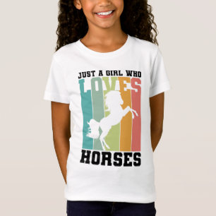 Bara en tjej som kärlek Horses Horse Girl T Shirt