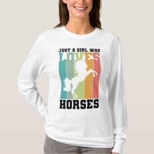 Bara en tjej som kärlek Horses Horse Girl T Shirt