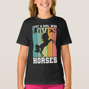 Bara en tjej som kärlek Horses Horse Girl T Shirt