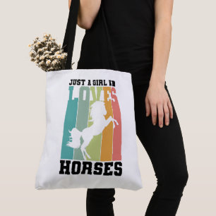 Bara en tjej som kärlek Horses Horse Girl Tygkasse