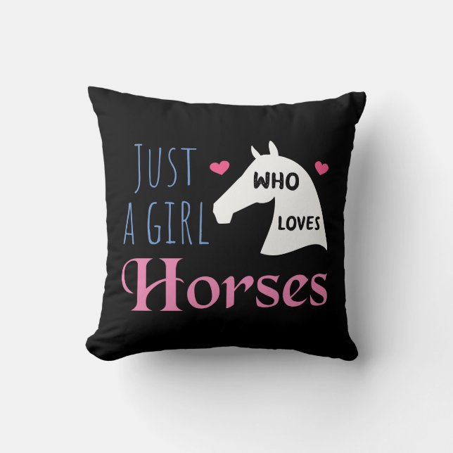 Bara en tjej som kärlek Horses Kudde (Framsida)