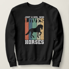 Bara en tjej som kärlek Horses | Retro Vintage Hor T Shirt