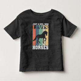 Bara en tjej som kärlek Horses | Retro Vintage Hor T Shirt