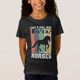 Bara en tjej som kärlek Horses | Retro Vintage Hor T Shirt