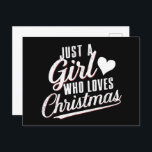 Bara en tjej som Kärlek jul Helg Vykort<br><div class="desc">Bara en tjej som Kärlek jul</div>