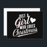 Bara en tjej som Kärlek jul Helg Vykort<br><div class="desc">Bara en tjej som Kärlek jul</div>