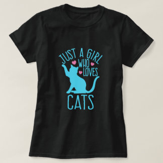 Bara en tjej som kärlek katter t shirt