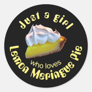 Bara en tjej som kärlek lemon meringue paj runt klistermärke