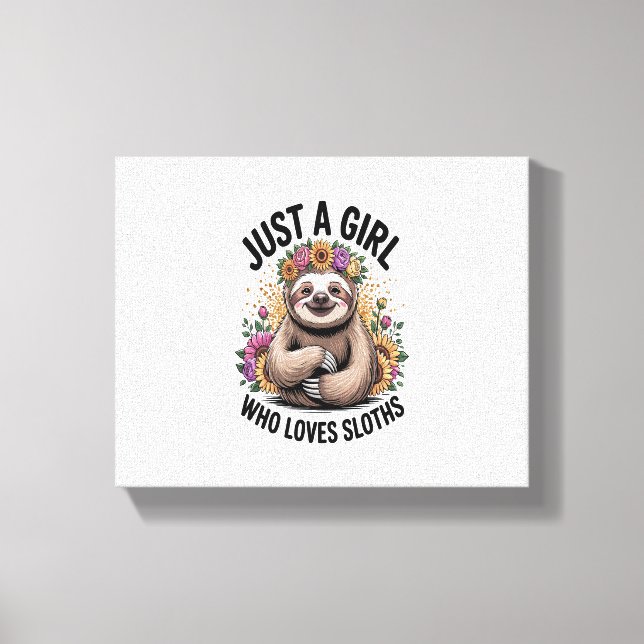 Bara en tjej som kärlek lutar sig canvastryck (Framsida)