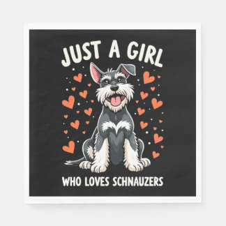Bara en tjej som kärlek Miniature Schnauzer Pappersservett
