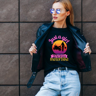 Bara en tjej som kärlek motorcykel t shirt