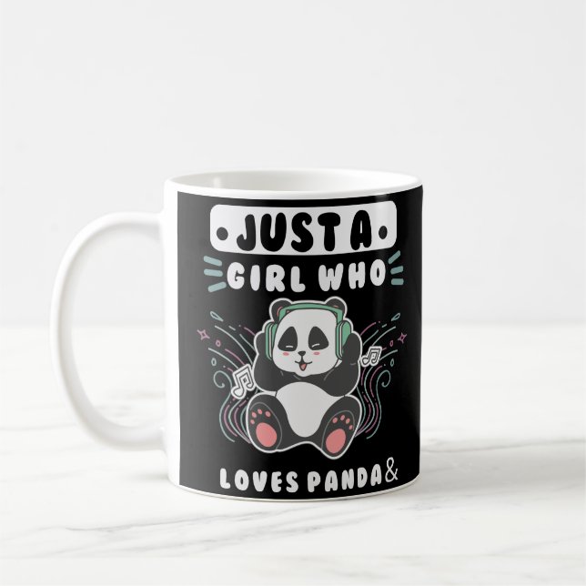 Bara en tjej som kärlek panda kaffemugg (Vänster)